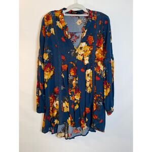 Blu Pepper BOHO Top - Size L - Hi-Lo Hem, Bell Sleeves